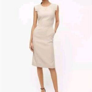 J. Crew Beige Stretch Linen Resume Dress